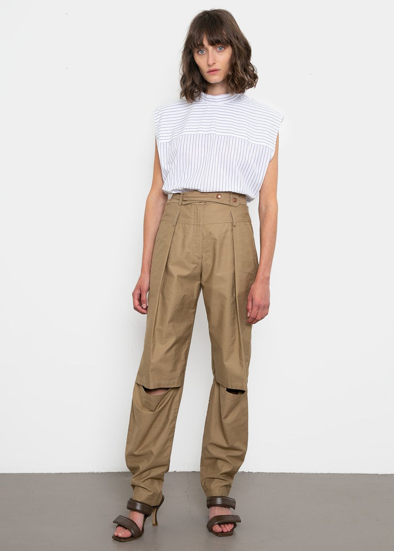 high rise khaki pants