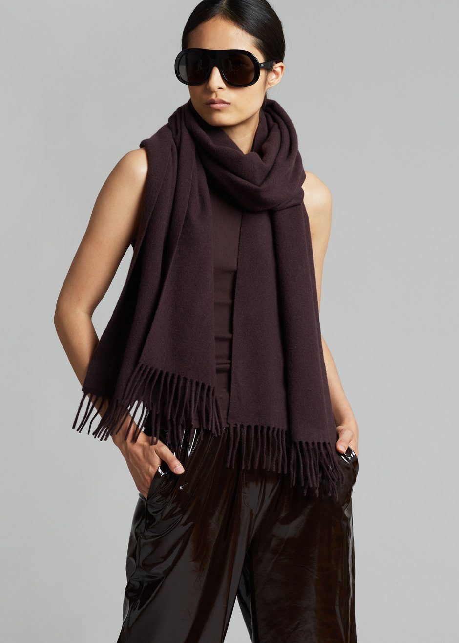 Samsøe & Samsøe Accola Maxi Scarf - Chocolate Plum – The Frankie Shop