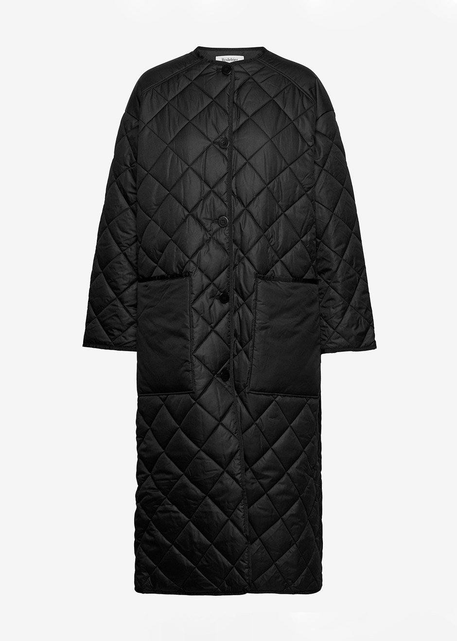 Sandler Quilted Coat by Rodebjer in Black