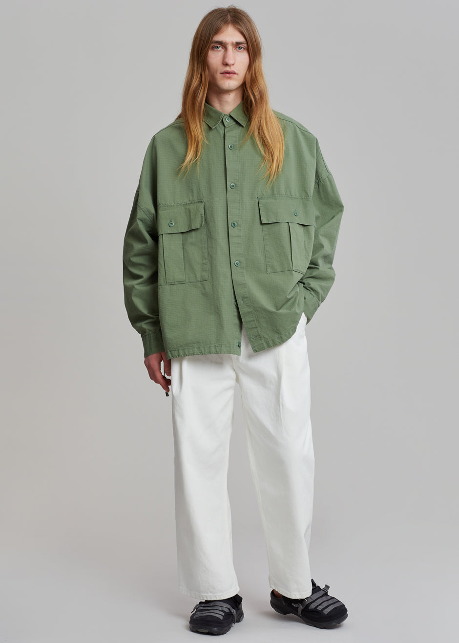 Seb Cargo Shirt - Army Green – The Frankie Shop