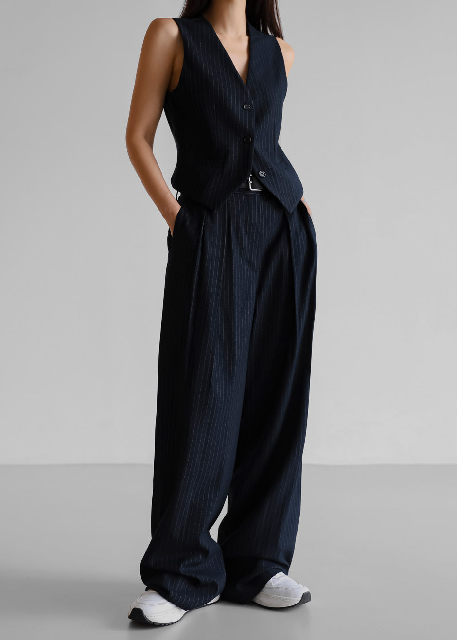 Tansy Pleated Trousers - Black – The Frankie Shop