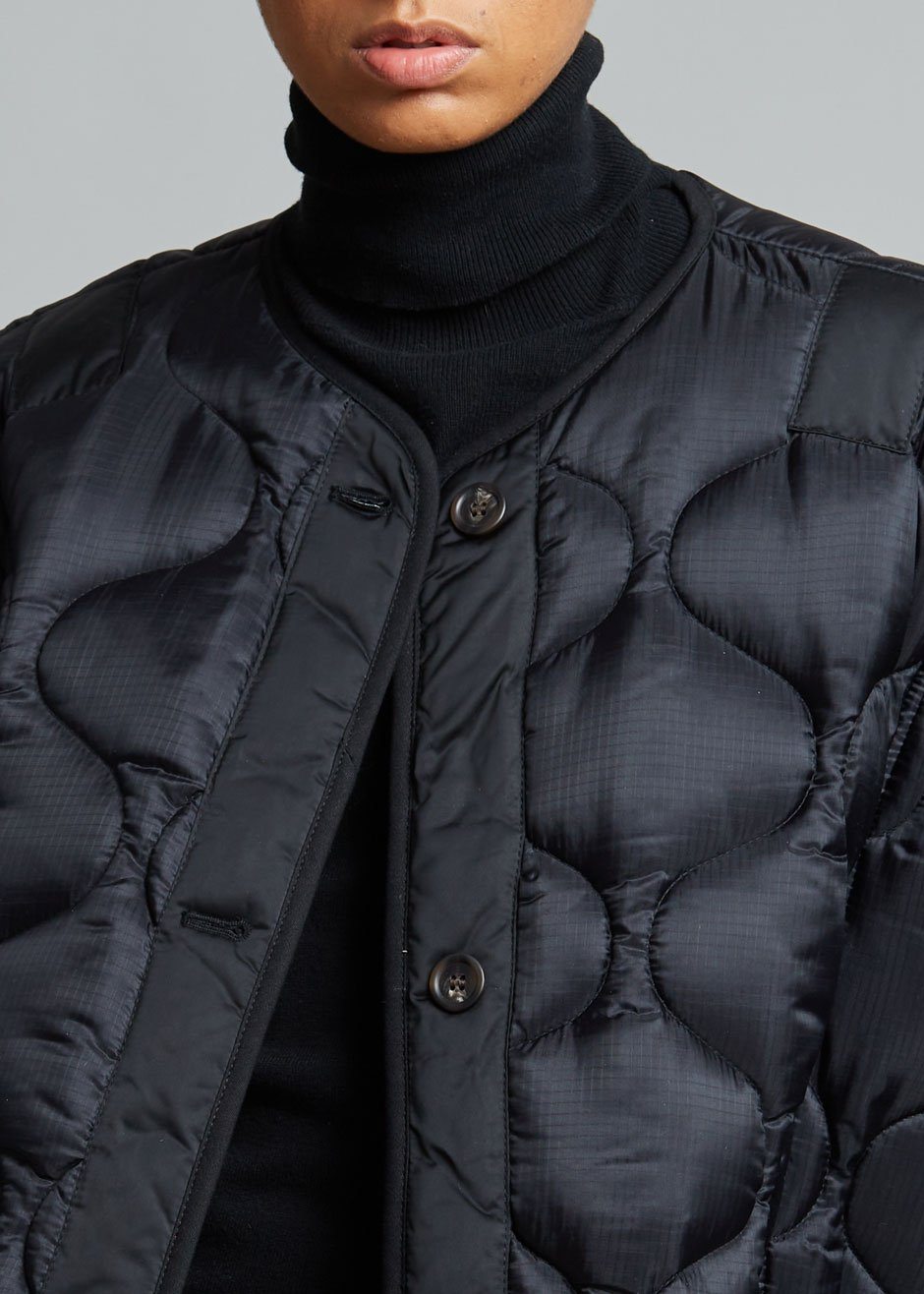 Teddy Quilted Jacket - Black – The Frankie Shop