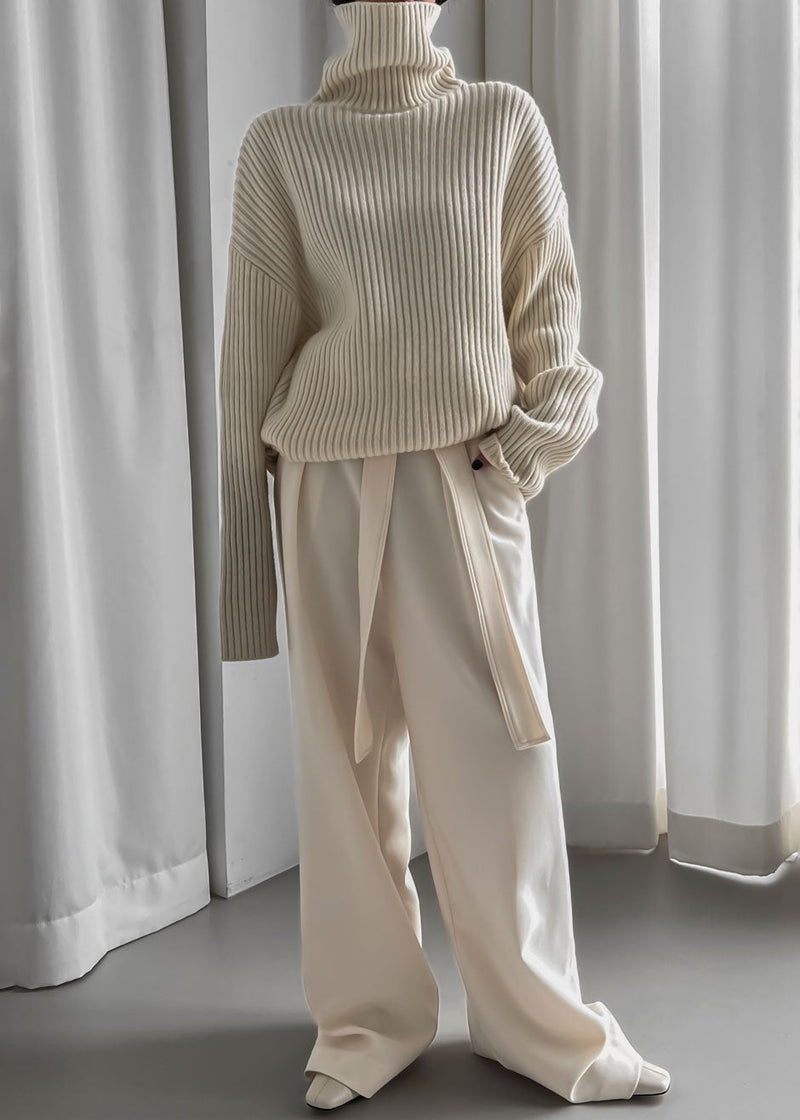 Thelma Ribbed Sweater - Cream – The Frankie Shop