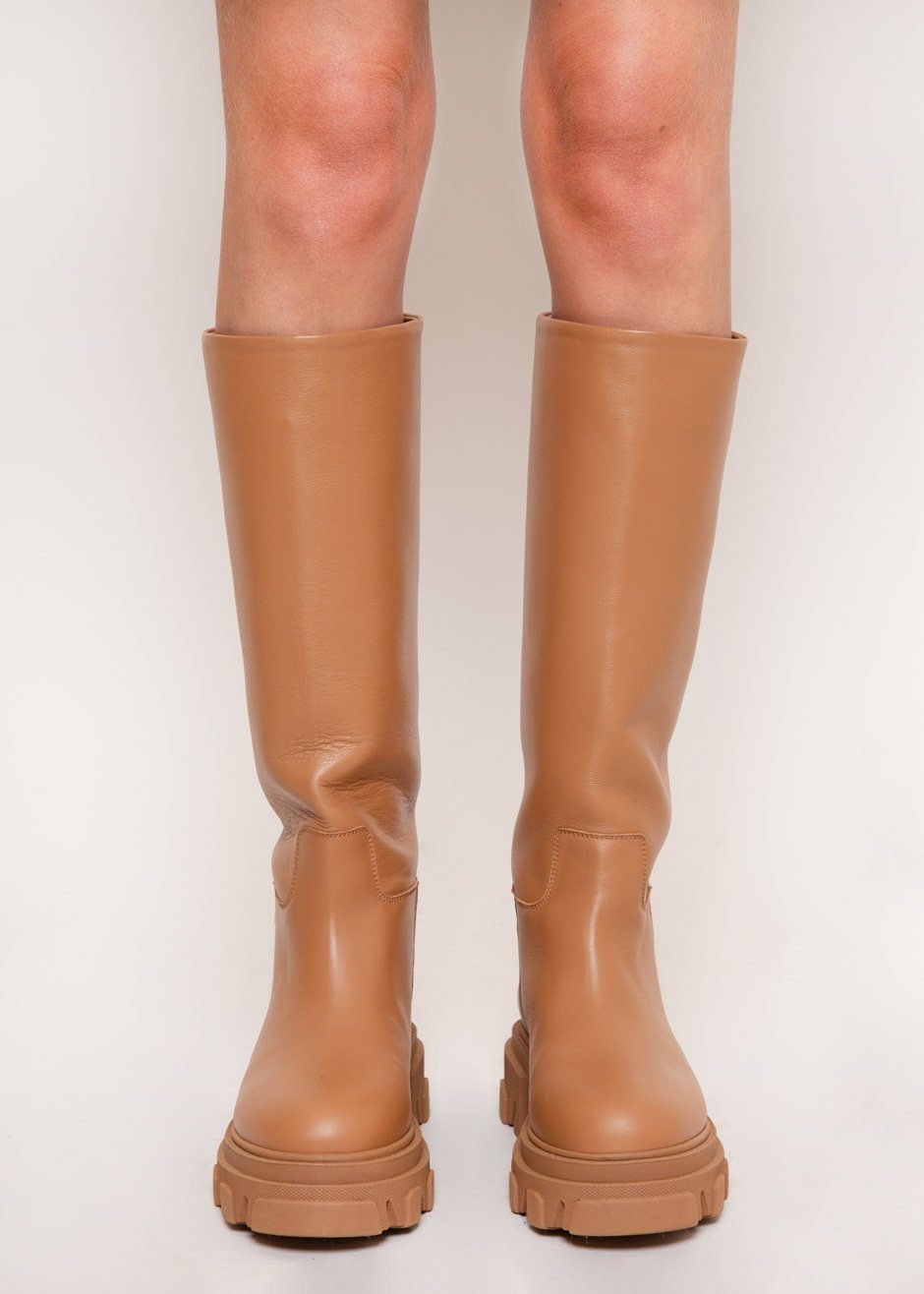 Tubular Lug Sole Boots by GIA x Pernille Teisbaek in Cognac – The ...