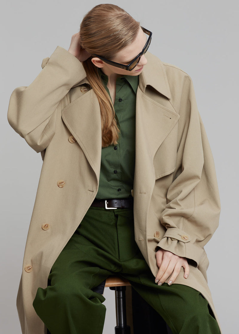 Umi Belted Trench Coat - Beige – The Frankie Shop