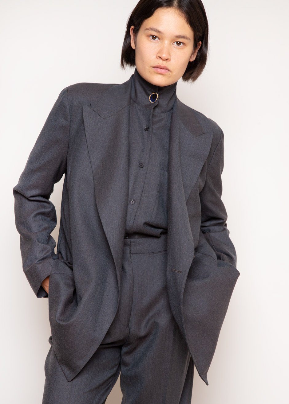 Vivienne Blazer by Remain Birger Christensen in Asphalt Melange – The ...