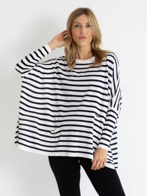 Mersea The Catalina Travel Sweater White/Navy Stripes – Dan's Southern Prep
