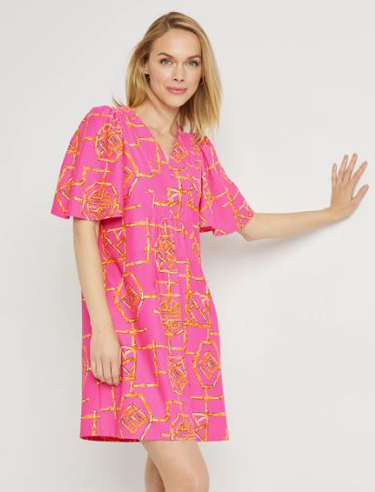 Jude Connally Willa Dress Jude Cloth Bamboo Lattice Pink/Apricot – Dan ...