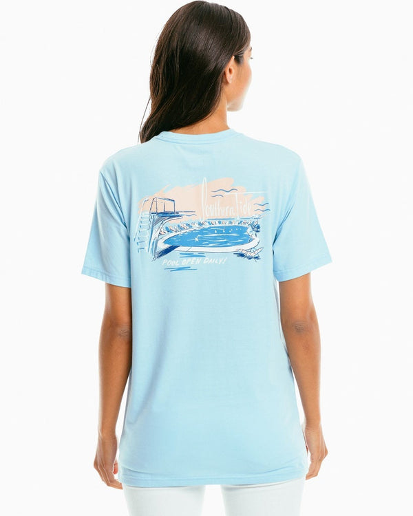 Southern Tide Starfish Surf Shop Fitted Tee Heather Aqua – Dan's