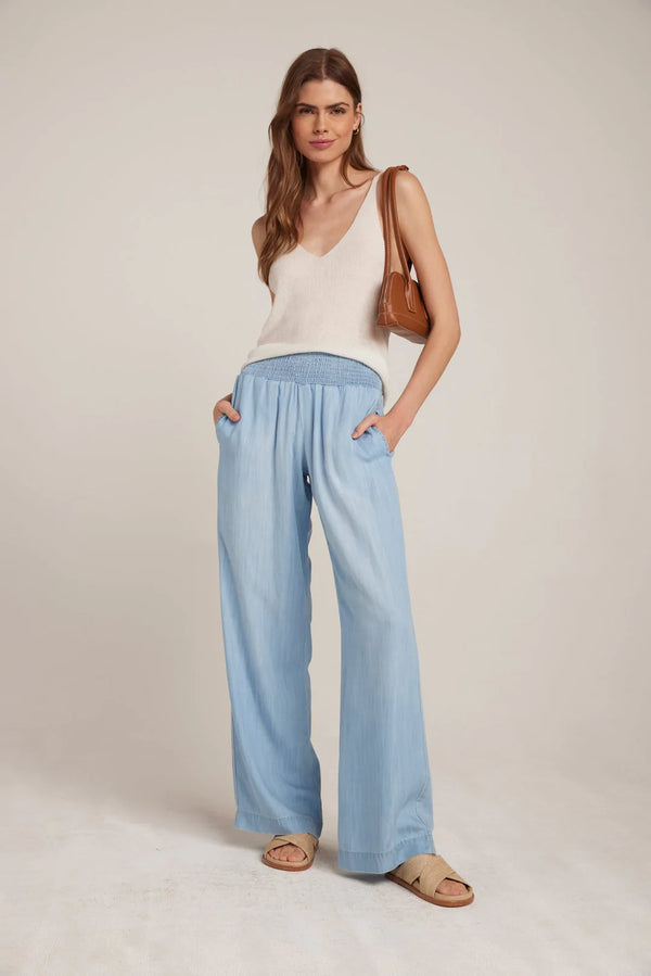 Bella Dahl Smocked Waist Wide Leg Pant Endless Sea Dan s