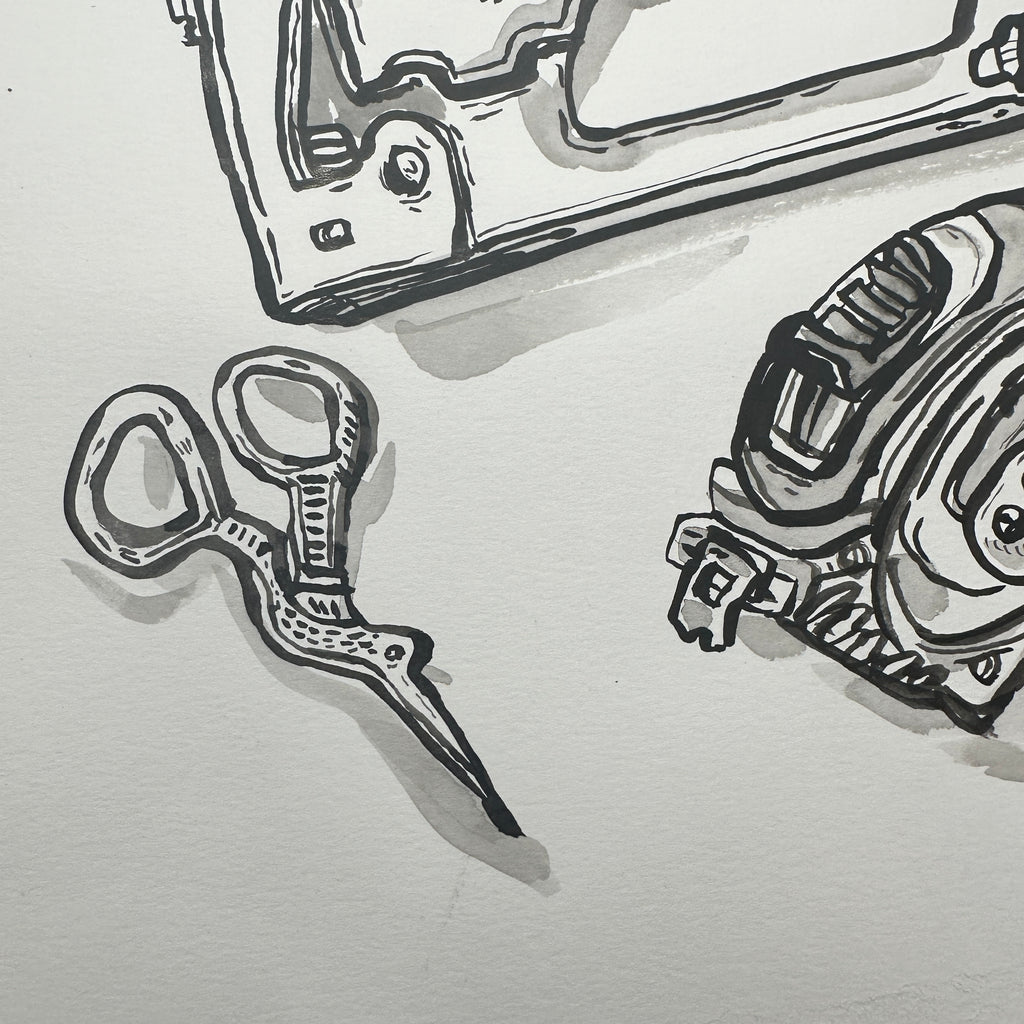 Tools ink drawing