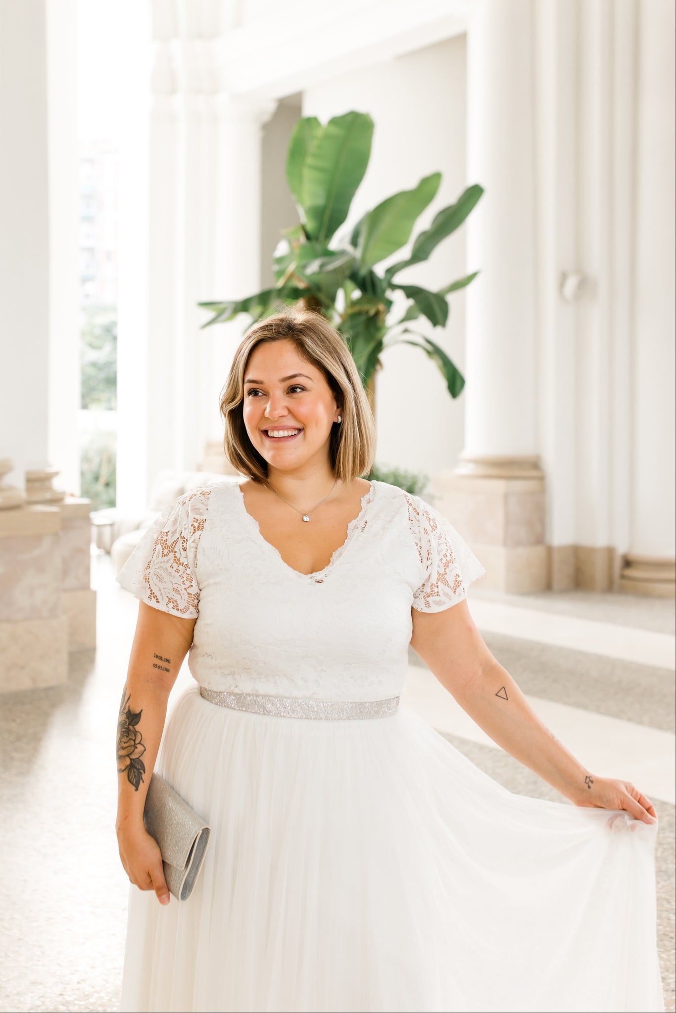 Braut Zweiteiler, Tüllrock, Curvy Bride