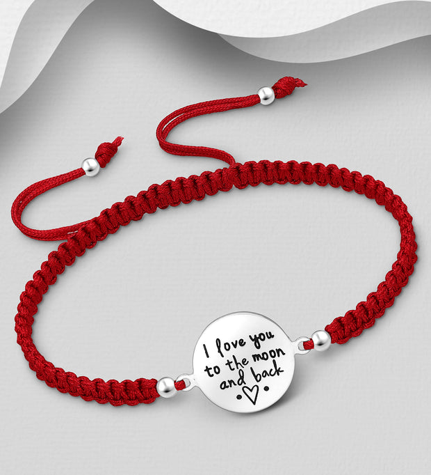 Love You to the Moon Adjustable Bracelet
