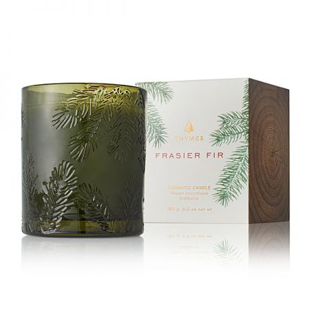 Frasier Fir Molded Green Glass Candle