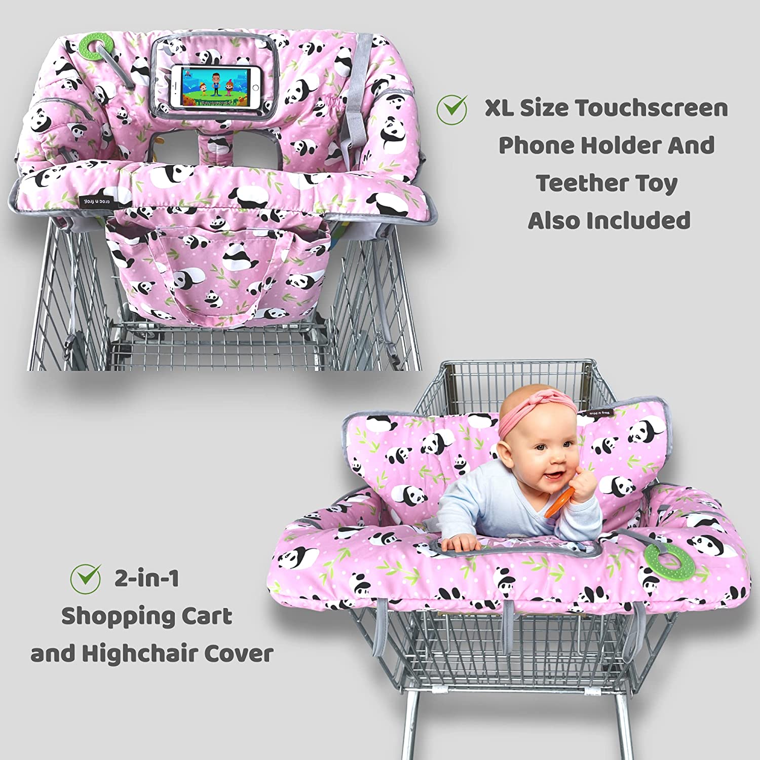 pink high chair cover