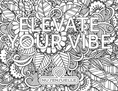 nu sensuelle elevate your vibe coloring sheet. nu sensuelle sex toy vibrators help you elevate your sexual vibe