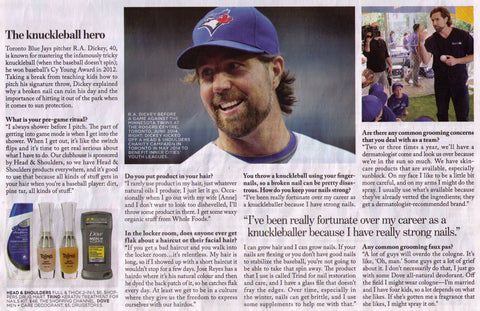 R.A. Dickey uses Trind Products