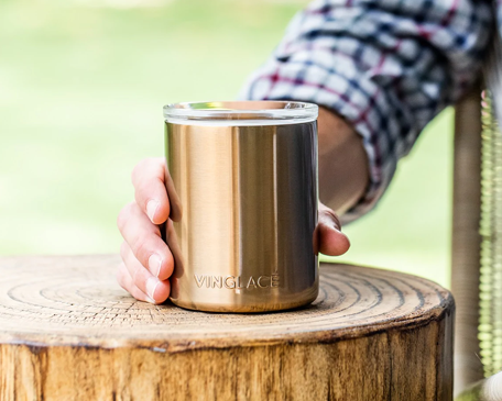 Vinglacé: Stainless Steel Glass Tumbler - Navy