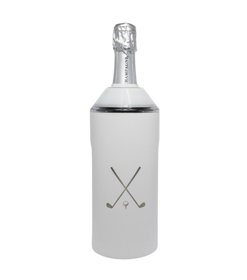 Limited Edition Golf Wine Set In Navy