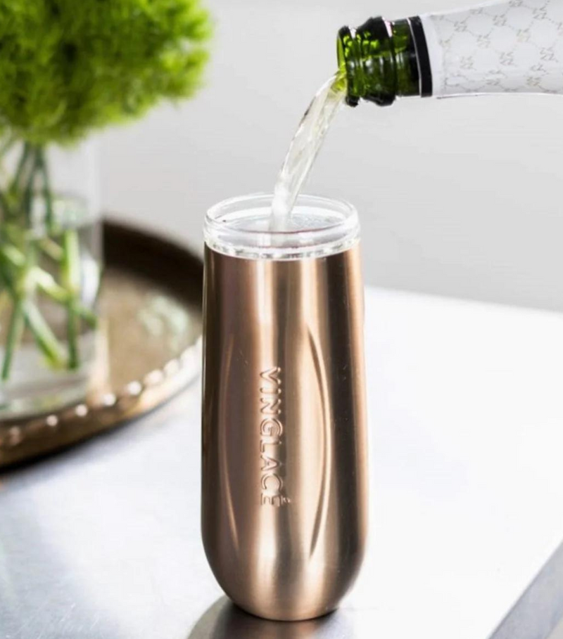 Copper Champagne Flute Duo  The Original Wine Chiller. Stainless