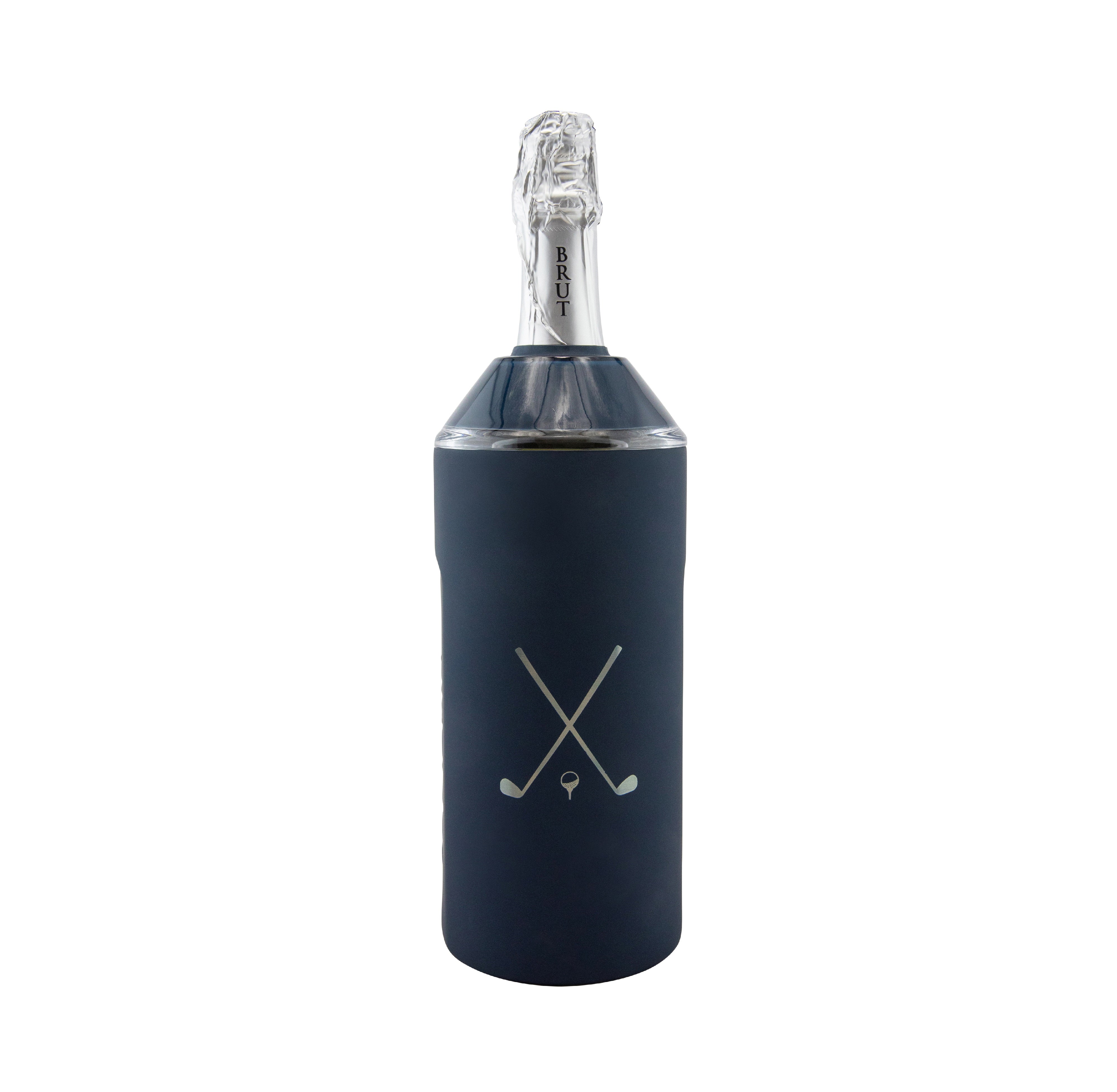 Limited Edition Golf Wine Set In Navy