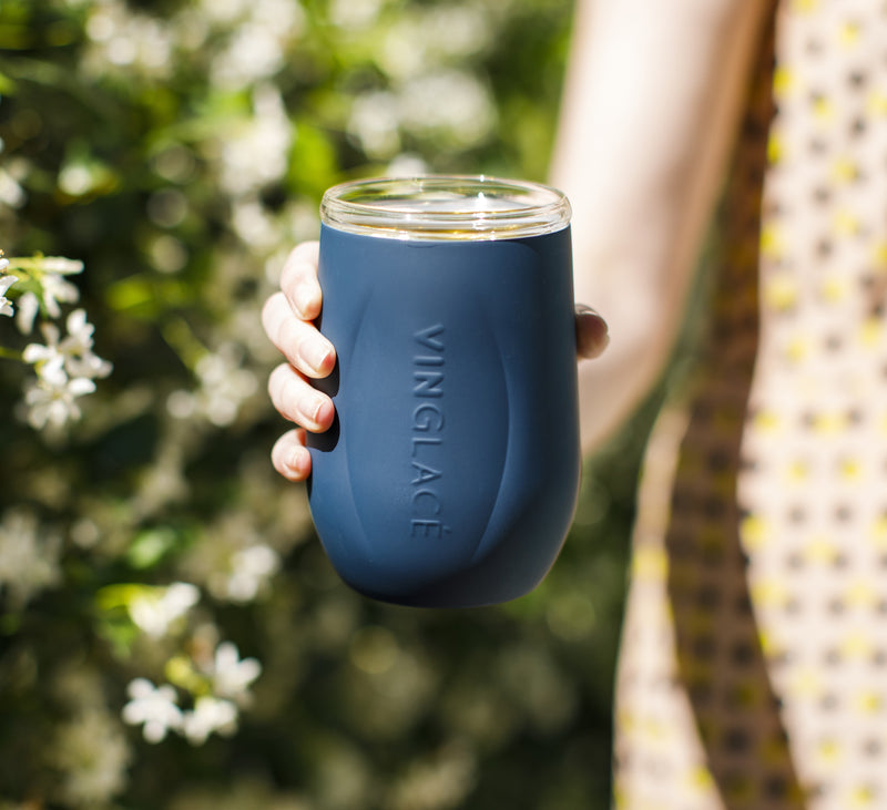 Vinglacé: Stainless Steel Glass Tumbler - Navy