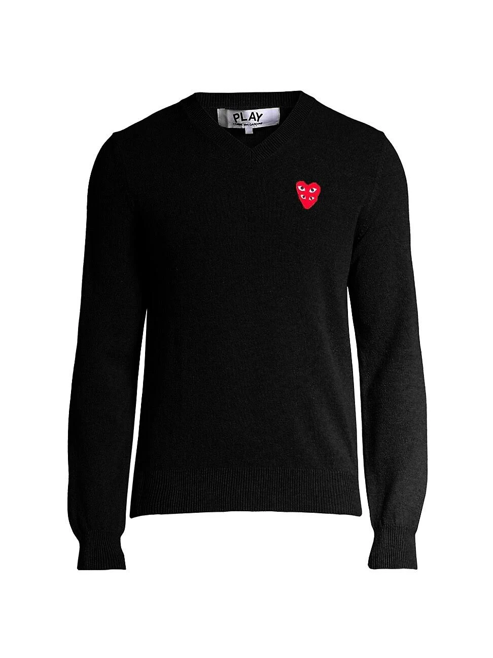 CDG PLAY Double Heart Knit V-Neck Sweater – TROPHY ROOM STORE