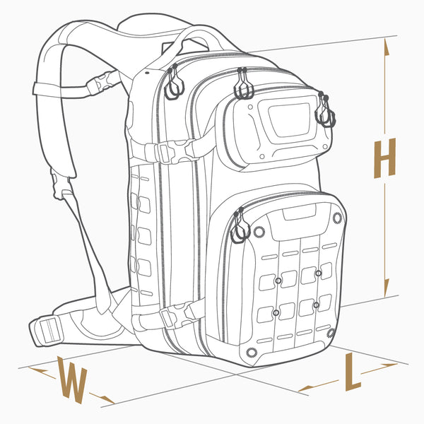 Product Dimensions Diagram | Maxpedition – MAXPEDITION