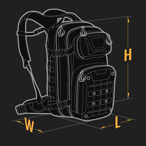 Product Dimensions Diagram | Maxpedition – MAXPEDITION