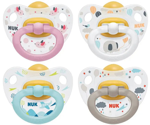 NUK *SILICONE* Pacifiers Rose & Blue Collection - Pack of 2