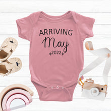 Load image into Gallery viewer, Arriving Soon Baby Announcement Onesie - Happy Joy Decor
