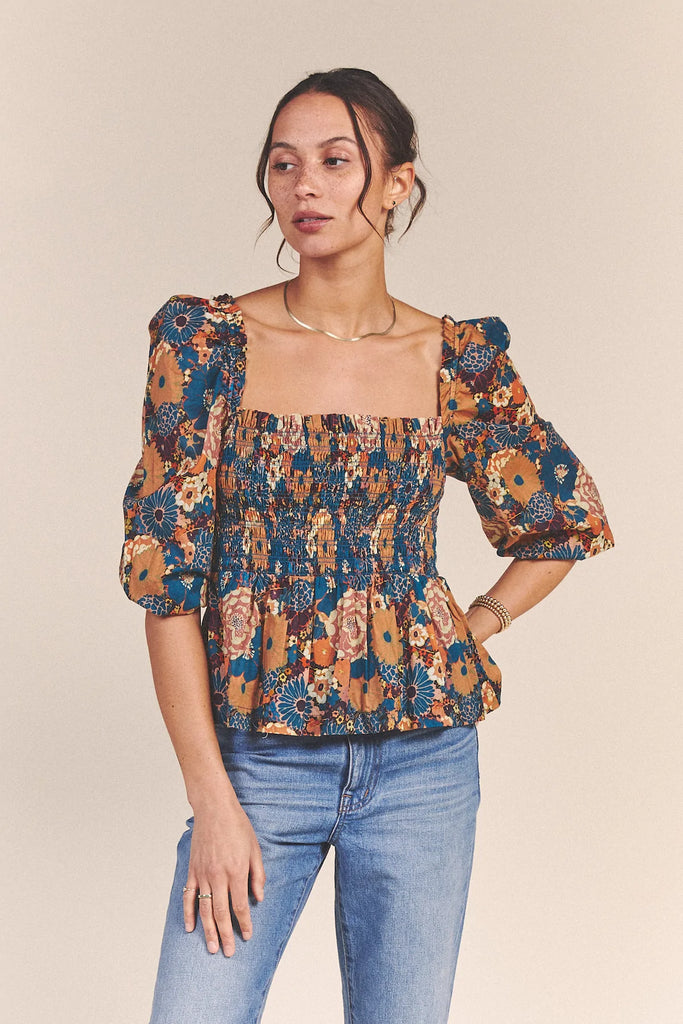 Posie Split Neck Blouse - Zinnia – GIRL NEXT DOOR