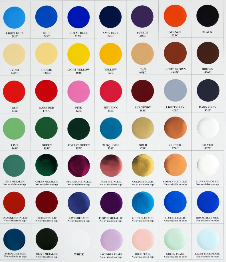 Printing Color Chart