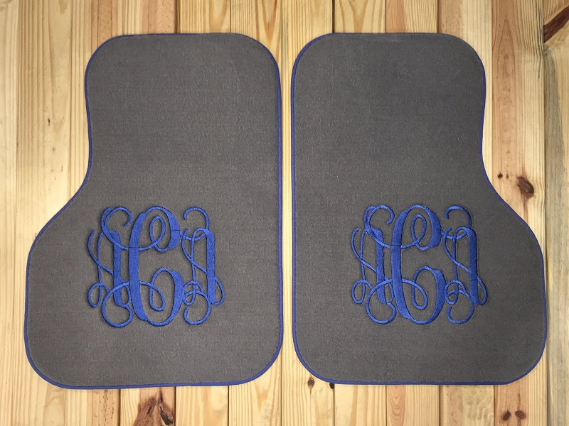 Monogrammed Car Mats Front Wheel Drive 2 Or 4 Piece Set The
