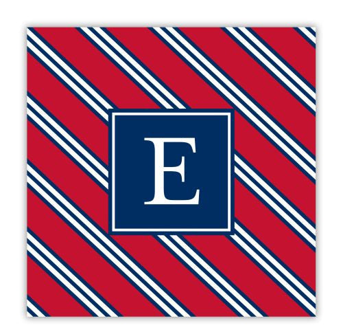 Repp Tie Red and Navy Coaster