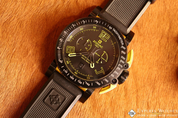 ゾディアック腕時計 ZODIAC ZMX-02 クロノグラフ 韓国 美品 黒色
