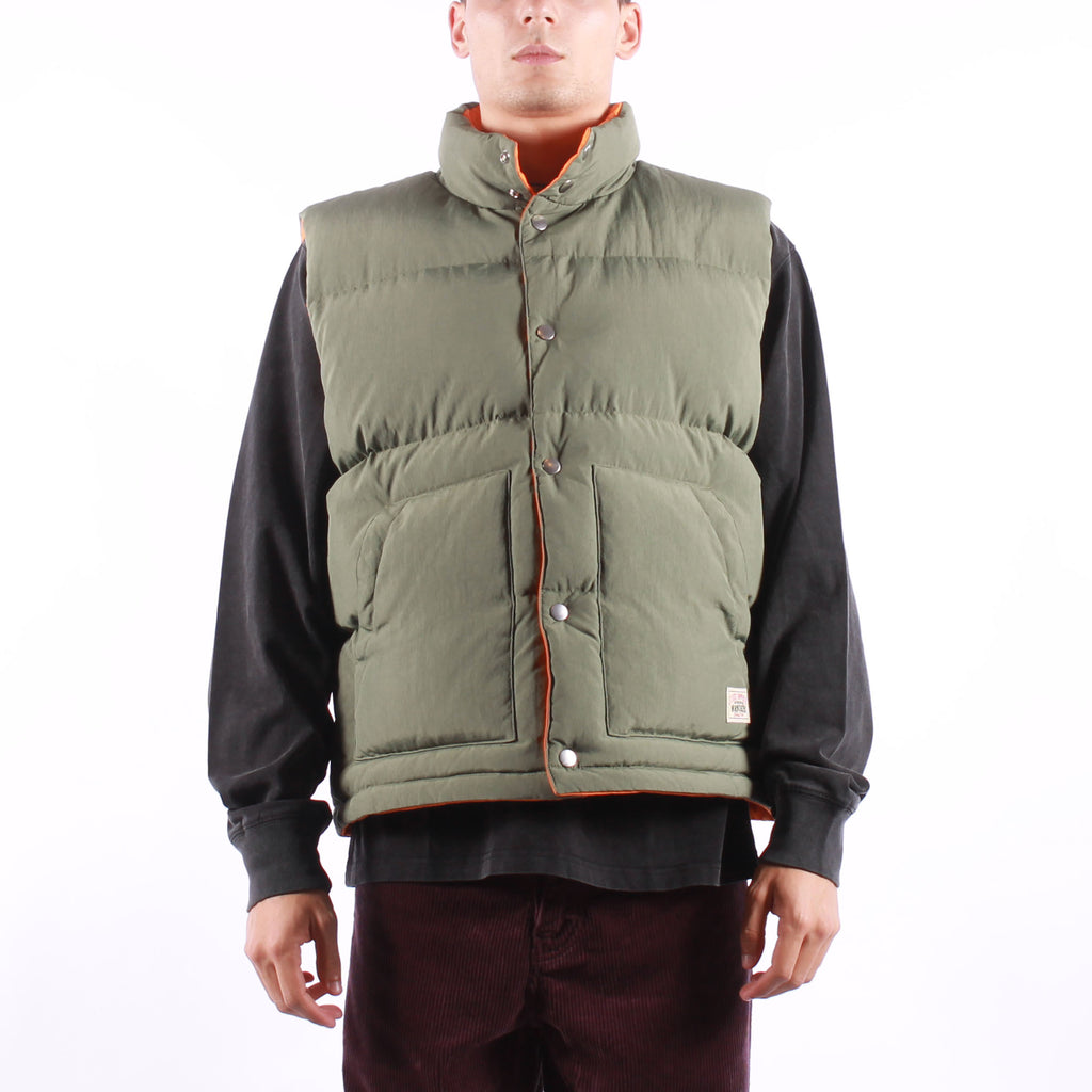 Stussy - Reversible Down Workwear Vest - Olive | Beach Break Shop