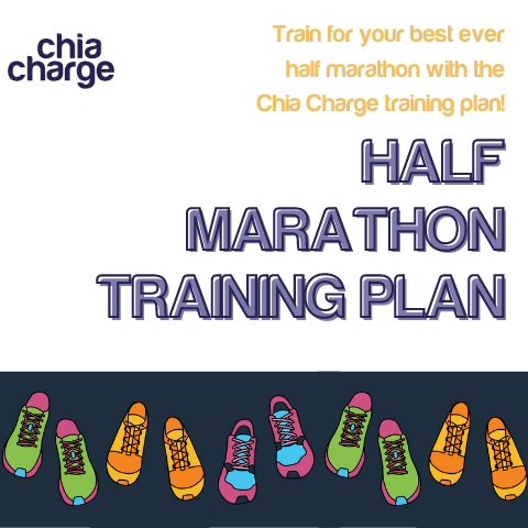 The front cover of the half marathon training plan download