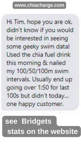 bridgets text message bout her swimming stats