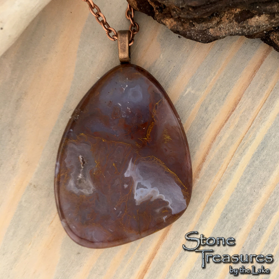 Red and Yellow Moss Agate - Stone Treasures by the Lake