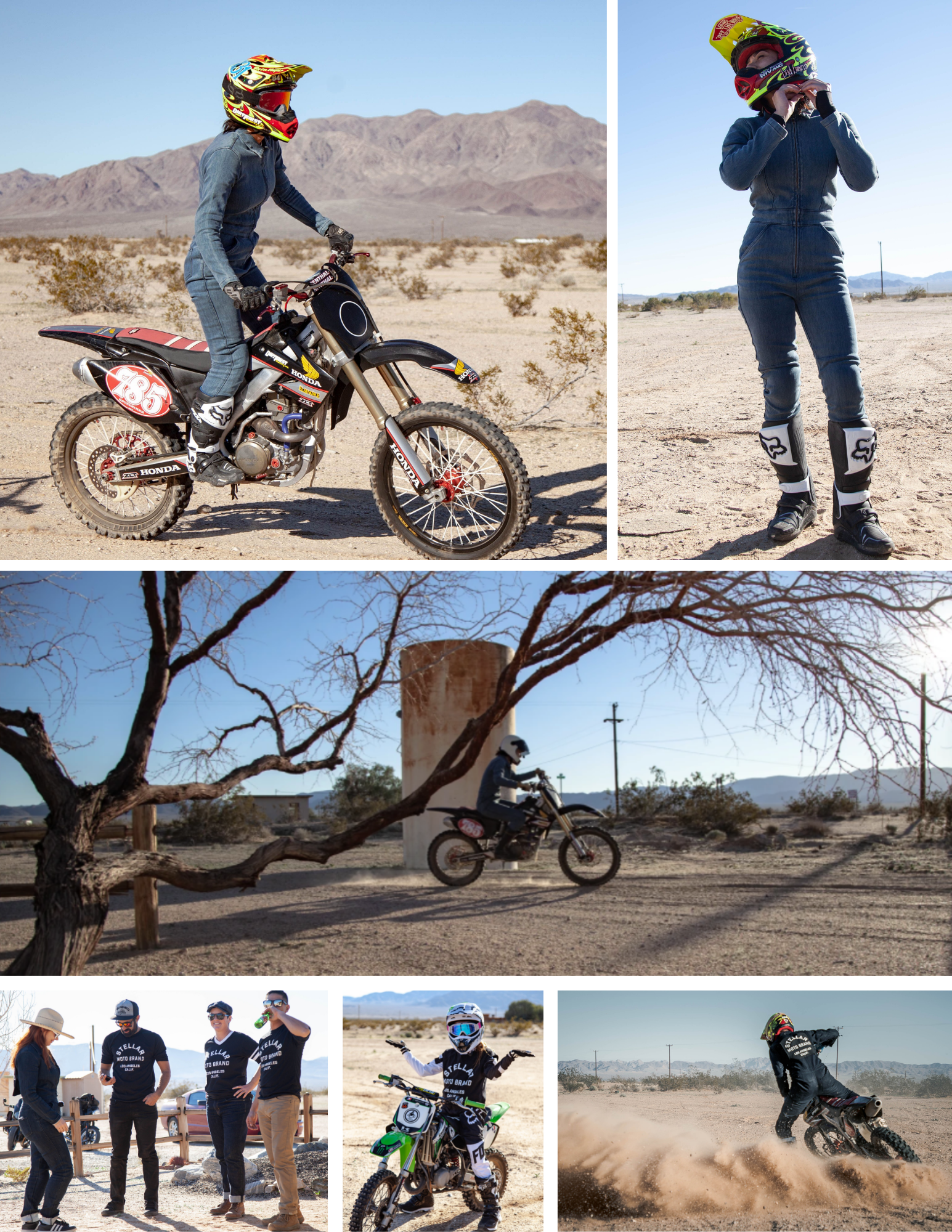 Family dirt biking wearing STELLAR Moto Gear