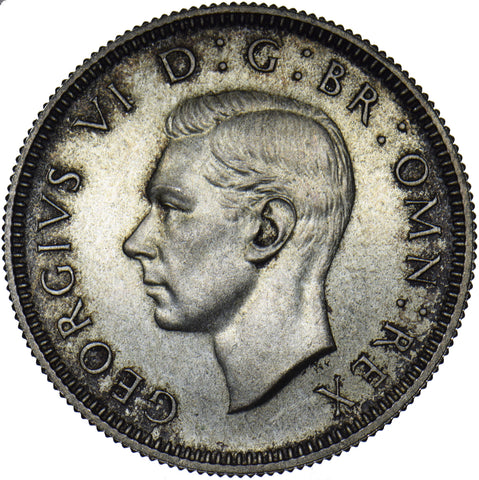 1937 Proof English Shilling - George VI British Silver Coin - Very Nice