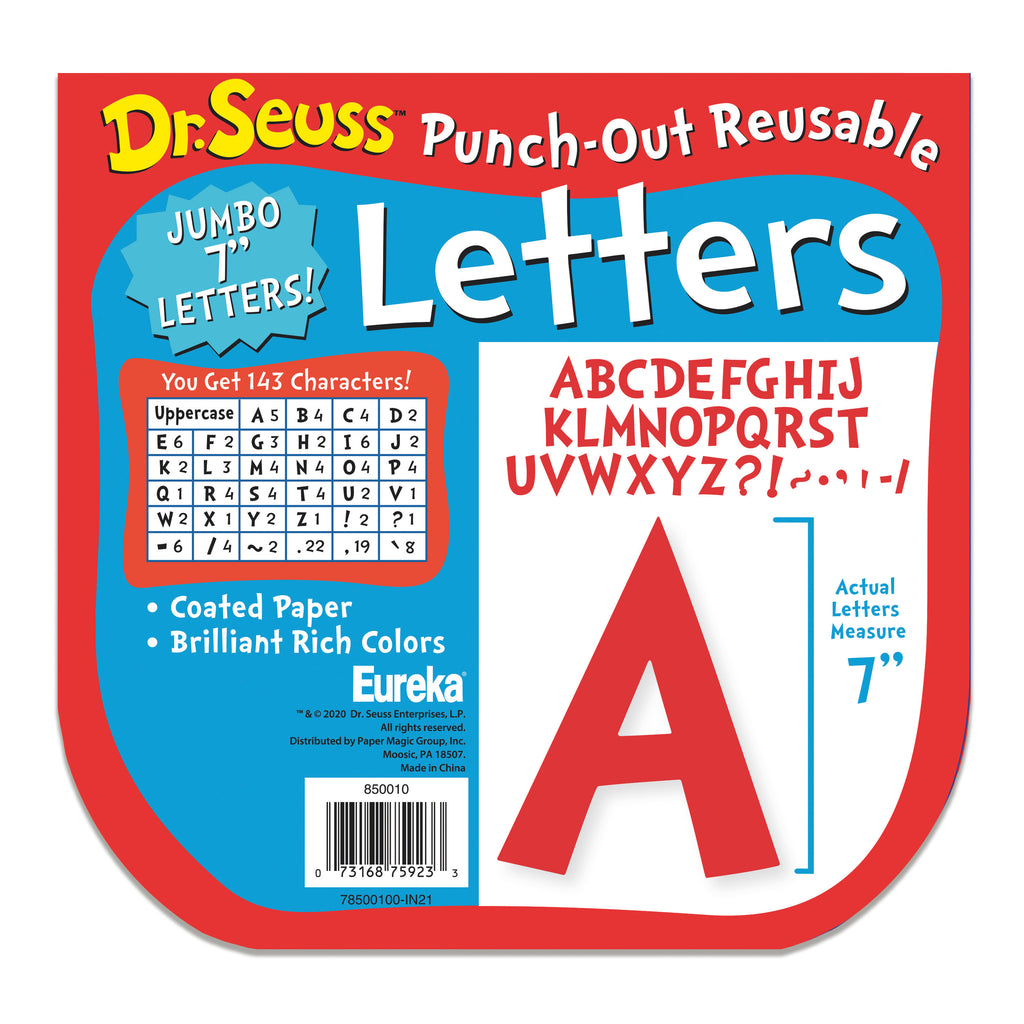 Eureka Dr. Seuss Red Deco Letters (EU 850010) – Ramrock School & Office ...