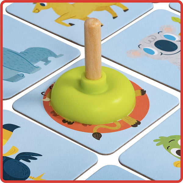 ROO GAMES Bull’s Eye, Fast-Paced Animal Matching Game ,for Ages 3+