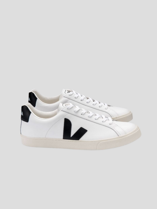 Esplar Laceup Sneakers in White and Black Leather | Fivestory New York