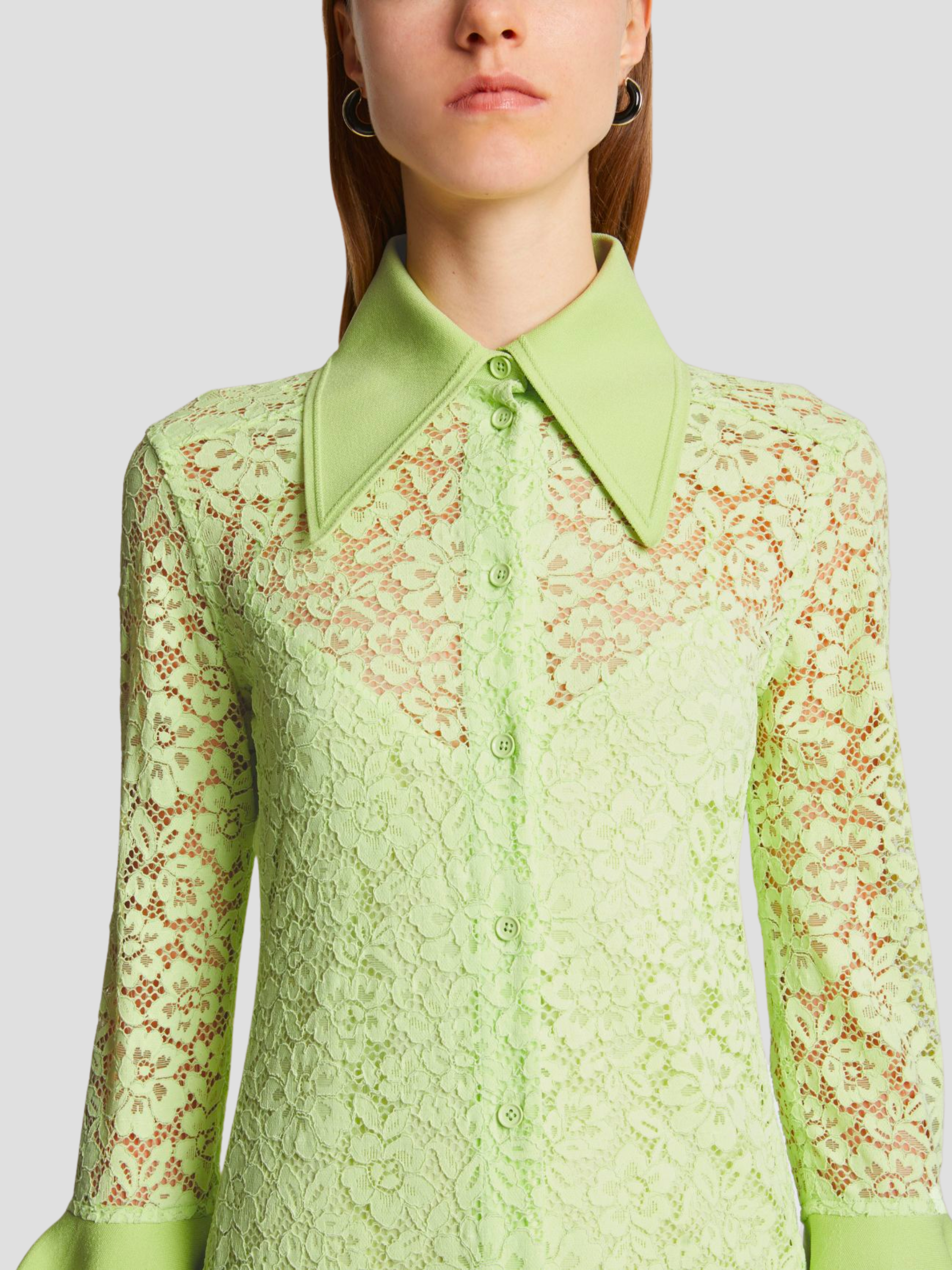 Stretch-Lace Shirt Dress | Fivestory New York