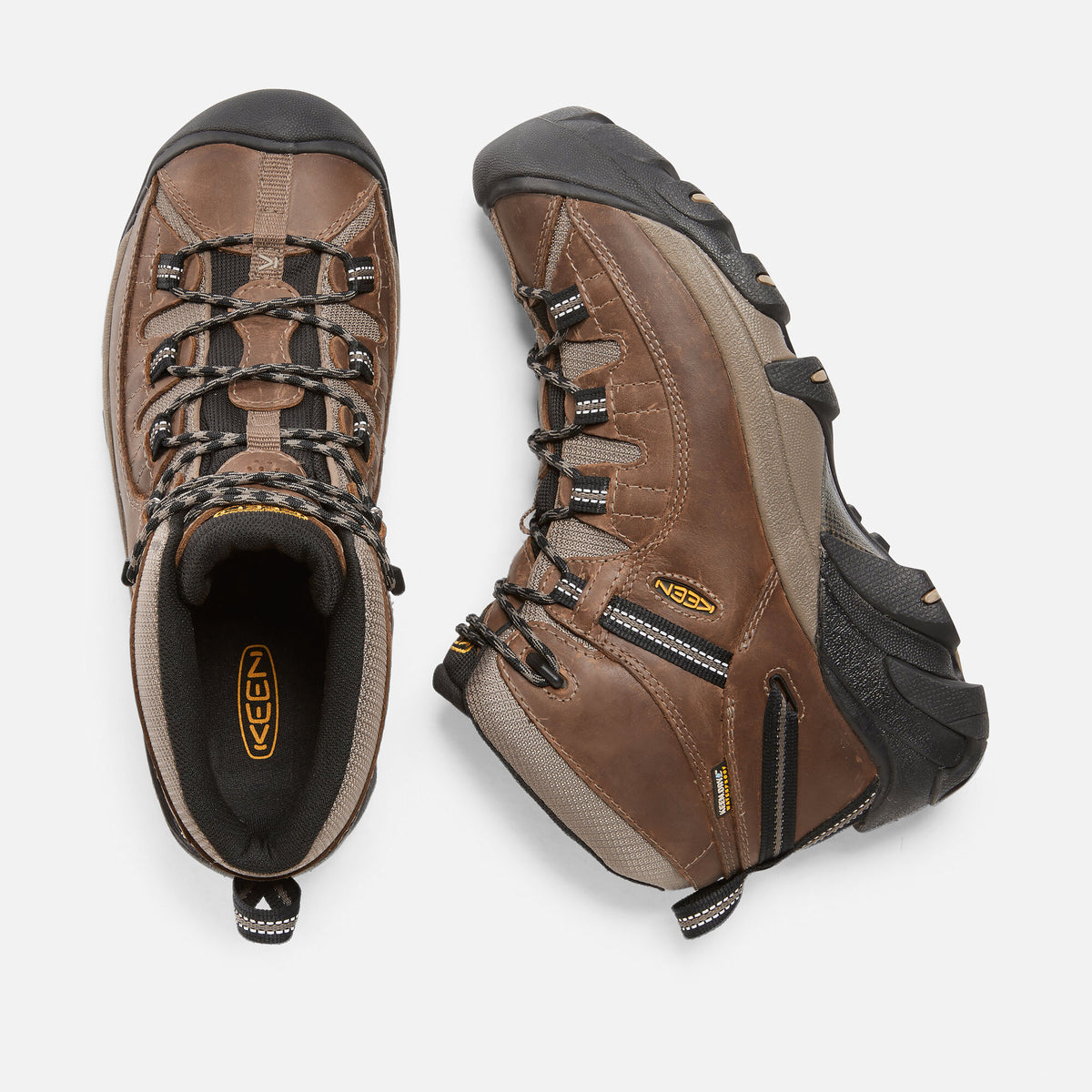 Keen Men's Targhee II Mid Waterproof Hiking Boot - Shitake/Brindle 100 ...