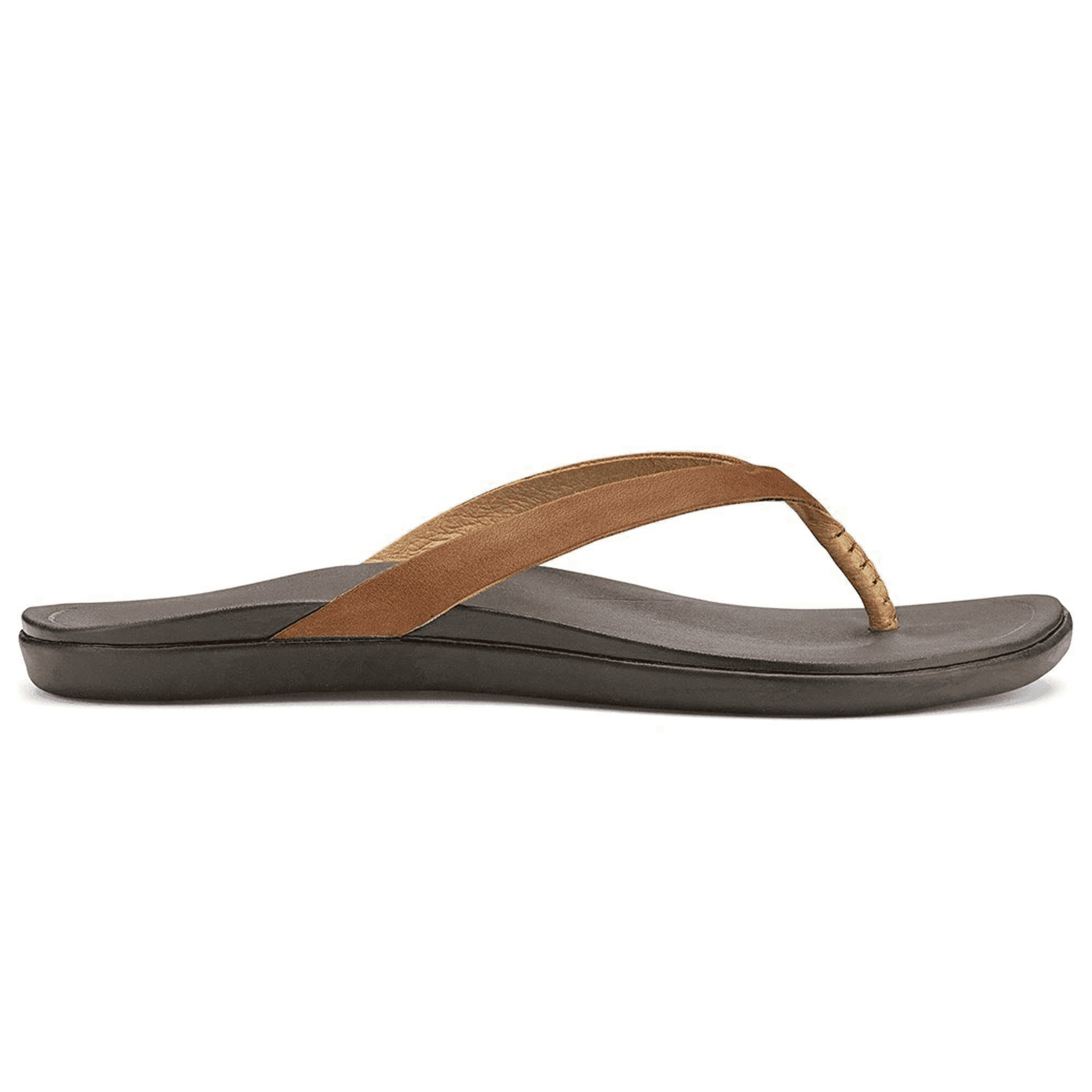 Olukai Women's Ho'Opio Leather Sandal - Sahara/Dark Java 20290-FM48 ...