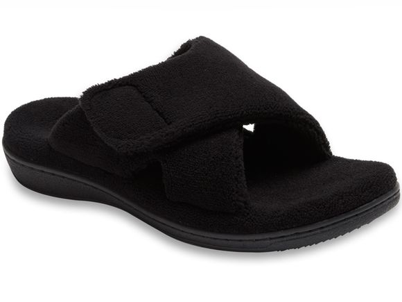 vionic black slippers