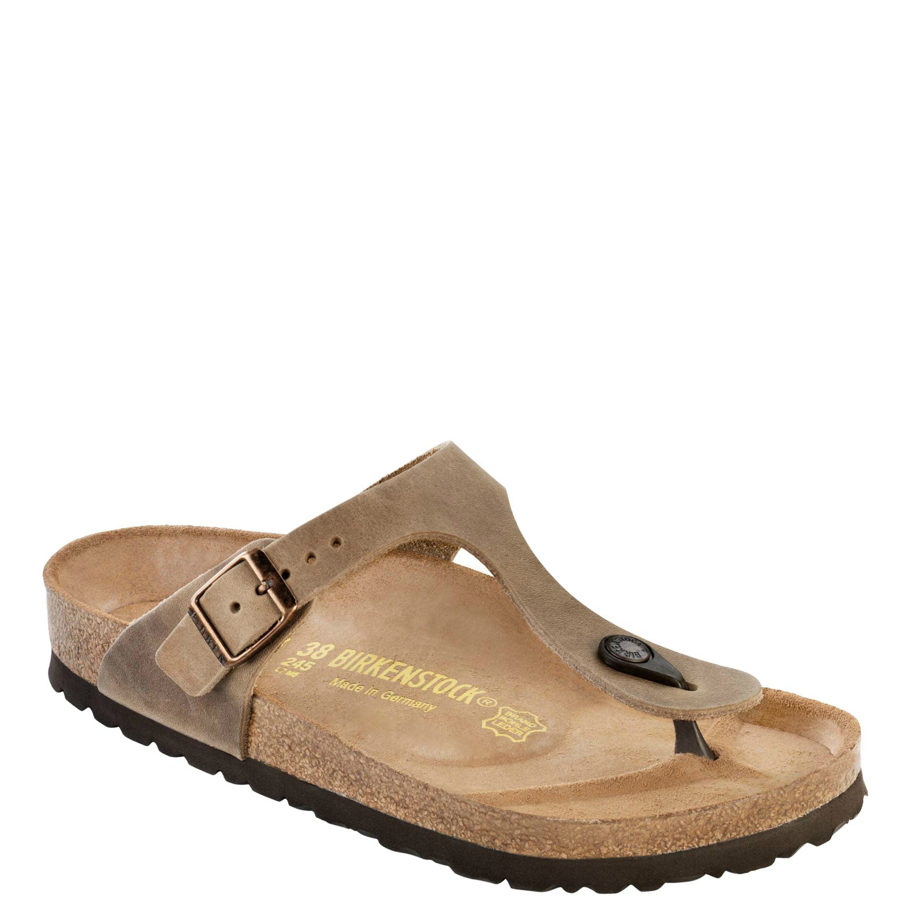 Bijdragen procent Afkeer Birkenstock Women's Gizeh - Tobacco | Oiled Leather 943811 - ShoeShackOnline